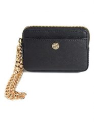 Michael Kors Skórzany portfel w kolorze czarnym - 11,5 x 7,5 x 2 cm rozmiar: onesize. Czarne portfele damskie Michael Kors, bez wzorów, z materiału. Za 217.99 zł.