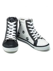 Goby Sneakersy w kolorze biało-czarnym ze wzorem rozmiar: 39. Białe obuwie sportowe damskie Goby, z materiału, za kostkę, bez zapięcia. Za 217.99 zł.