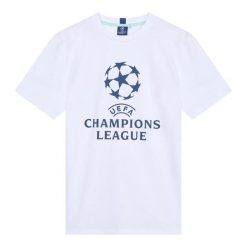 Koszulka UEFA Champions League. Białe bluzki damskie CHAMPIONS LEAGUE, xl, bez wzorów, z bawełny, bez kołnierzyka, bez ramiączek. Za 139.99 zł.