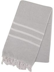 Towel to Go Chusta hammam w kolorze jasnoszaro-białym - 180 x 100 cm rozmiar: onesize. Białe chusty damskie Towel to Go, bez wzorów, z bawełny. Za 60.99 zł.