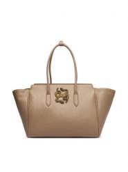 Just Cavalli Torebka 81RA4BA2 ZSA89 Brązowy jasny. Brązowe shopper bag Just Cavalli, bez wzorów, ze skóry, bez dodatków. Za 939.99 zł.