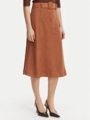 Rinascimento Spódnica z imitacji skóry CFC0127915003 Brązowy Regular Fit. Brązowe spódnice damskie Rinascimento, m, bez wzorów, ze skóry. Za 549.99 zł.