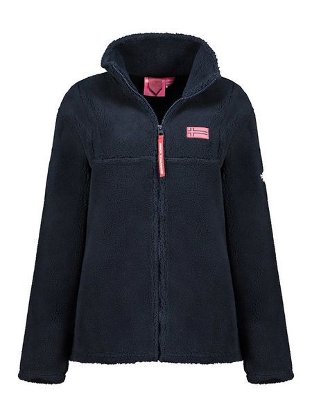 Geographical Norway Kurtka polarowa "Udolce" w kolorze granatowym rozmiar: XXL. Niebieskie kurtki damskie Geographical Norway, xxl, bez wzorów, z polaru, bez kaptura. Za 140.20 zł.