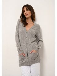 Just Cashmere Kaszmirowy kardigan w kolorze szarym rozmiar: S. Szare kardigany damskie Just Cashmere, s, bez wzorów, z kaszmiru. Za 272.31 zł.