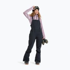 Spodnie narciarskie damskie ROXY Rideout Bib. Czarne spodnie sportowe damskie Roxy, na zimę, l, bez wzorów, z materiału, narciarskie. Za 1,250.60 zł.