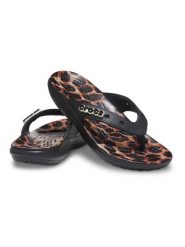 Crocs Japonki w kolorze czarnym rozmiar: 33/34. Czarne klapki damskie Crocs, bez wzorów, z tworzywa sztucznego, z otwartym noskiem, bez obcasa, bez zapięcia. Za 100.99 zł.