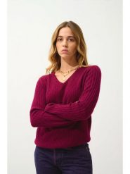 AUTHENTIC CASHMERE Kaszmirowy sweter "Grasmoor" w kolorze bordowym rozmiar: S. Czerwone swetry klasyczne damskie AUTHENTIC CASHMERE, s, z kaszmiru, bez kołnierzyka. Za 328.65 zł.