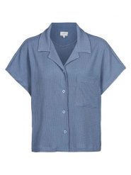 Herrlicher Bluzka "Elison" w kolorze niebieskim rozmiar: M. Niebieskie bluzki damskie Herrlicher, m, bez wzorów, z bawełny, bez kołnierzyka, bez ramiączek. Za 126.99 zł.