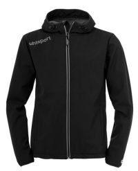 Kurtka softshellowa Uhlsport ESSENTIAL. Czarne kurtki damskie Uhlsport, s, bez wzorów, z materiału, bez kaptura. Za 305.70 zł.