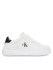 Calvin Klein Sneakersy V3X9-83468-1355 S Biały. Białe buty sportowe chłopięce Calvin Klein, ze skóry, bez zapięcia. Za 404.99 zł.