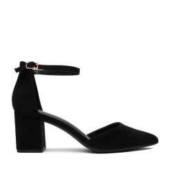 Czółenka JENNY. Czarne czółenka damskie Jenny, bez wzorów, bez obcasa. Za 119.99 zł.