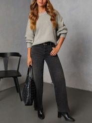 LA Angels Sweter w kolorze szarym rozmiar: S. Szare swetry klasyczne damskie LA Angels, s, bez kołnierzyka. Za 152.99 zł.