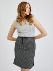 Orsay Sukienka w kolorze czarno-białym rozmiar: 36. Białe sukienki damskie Orsay, bez wzorów, ze skóry, bez ramiączek. Za 73.93 zł.