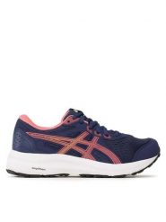 Asics Buty do biegania Gel-Contend 8 1012B320 Granatowy. Niebieskie obuwie sportowe damskie Asics, z materiału, bez zapięcia, do biegania. Za 239.99 zł.