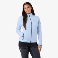 Bluza polarowa turystyka damska Swedemount Stryn Fleece szybkoschnąca. Niebieskie bluzy damskie SWEDEMOUNT, na zimę, bez wzorów, z polaru, bez kaptura. Za 125.00 zł.