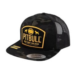 Czapka z daszkiem PitBull Mesh Dogs Flat Snapback Trucker Cap - 629011918900. Czarne czapki z daszkiem damskie PITBULL, z aplikacjami, z bawełny. Za 109.00 zł.