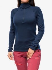 Bluza termiczna damska Houdini Desoli Thermal Half Zip. Niebieskie bluzy damskie Houdini, l, bez wzorów, ze skóry, bez kaptura. Za 1,198.85 zł.