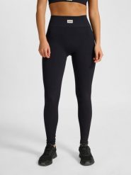 Damskie legginsy Hummel Pulse. Czarne legginsy damskie Hummel, s, bez wzorów, z dzianiny. Za 213.00 zł.