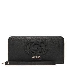 Duży Portfel Damski Guess. Czarne portfele damskie Guess, z aplikacjami. Za 289.99 zł.