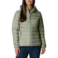 Kurtka COLUMBIA LAKE 22 II DOWN HOODED JA Zielony. Zielone kurtki damskie Columbia, bez wzorów, z syntetyku, bez kaptura. Za 660.36 zł.