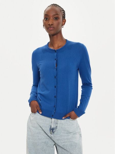 Sisley Kardigan 17Q3M5203 Niebieski Regular Fit. Niebieskie kardigany damskie Sisley, m, bez wzorów, z wiskozy. Za 149.99 zł.