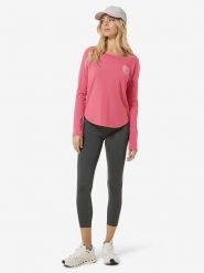 Super.natural Koszulka "Little Heartwood Crew" w kolorze różowym rozmiar: L. Różowe koszulki damskie super.natural, l, bez wzorów, z wełny, bez kołnierzyka, bez ramiączek. Za 295.99 zł.