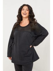 Curvy Lady Koszulka w kolorze czarnym rozmiar: 48/50. Czarne koszulki damskie Curvy Lady, bez wzorów, bez kołnierzyka, bez ramiączek. Za 86.99 zł.