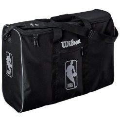 Torba sportowa unisex Wilson NBA Authentic 6 Ball Bag pojemność 38 L. Czarne torby sportowe Wilson, bez wzorów. Za 159.99 zł.