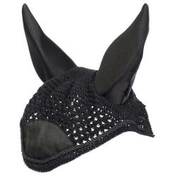 Czapka z muchą dla koni. Czarne czapki damskie HARRYS HORSE, bez wzorów, z neoprenu. Za 149.00 zł.