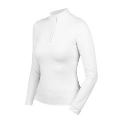 Damska konkursowa koszulka polo z długim rękawem Horka Taylor. Białe koszulki damskie HORKA, bez wzorów, bez kołnierzyka, bez ramiączek. Za 297.00 zł.