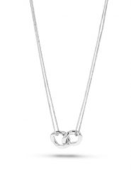 Eclat d'Argent Srebrny naszyjnik z elementem ozdobnym - dł. 45 cm rozmiar: onesize. Szare naszyjniki damskie Eclat d'Argent, srebrne. Za 232.78 zł.