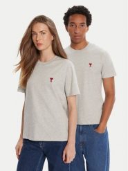 AMI Paris T-Shirt BFUTS035.724 Szary Regular Fit. Szare t-shirty damskie AMI PARIS, l, bez wzorów, z bawełny, bez kołnierzyka. Za 459.99 zł.