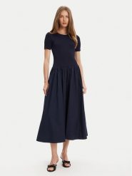 STAUD Sukienka codzienna Laroquette R25S2252PM Granatowy Regular Fit. Niebieskie sukienki damskie STAUD, bez wzorów, z wiskozy, bez ramiączek. Za 1,539.00 zł.