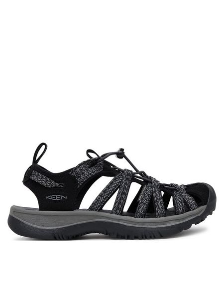 Keen Sandały Whisper W 1028815 Czarny. Czarne sandały damskie Keen, bez wzorów, z materiału, bez obcasa, bez zapięcia. Za 449.99 zł.