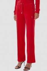 JUICY COUTURE Czerwone spodnie dresowe damskie z cyrkoniami Tina, Rozmiar XS. Czerwone spodnie dresowe damskie Juicy Couture, s, bez wzorów, z dresówki. W wyprzedaży za 238.99 zł.