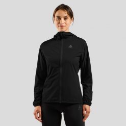 Kurtka wodoodporna damska ODLO X-Alp Waterproof Jacket. Brązowe kurtki damskie ODLO, bez wzorów, bez kaptura. Za 799.99 zł.