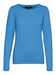 Vero Moda Sweter w kolorze niebieskim rozmiar: XL. Niebieskie swetry klasyczne damskie Vero Moda, xl, z bawełny, bez kołnierzyka. Za 74.99 zł.