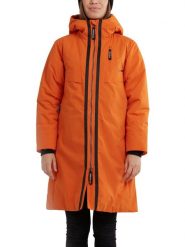Kurtka uliczna damska Fundango Carya. Brązowe kurtki damskie FUNDANGO, na zimę, l, bez wzorów, z materiału, z kapturem. Za 399.90 zł.