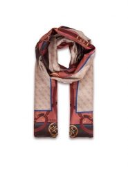 Guess Szal AW5445 POL01 Beżowy. Brązowe szaliki damskie Guess, z aplikacjami, z poliesteru. Za 159.99 zł.