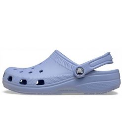 Klapki Crocs Classic Sabot U Dorośli. Niebieskie klapki damskie Crocs, bez wzorów, z materiału, bez obcasa, bez zapięcia. Za 259.99 zł.
