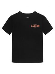 Calvin Klein T-Shirt Small Chest LVCKTJA40B Czarny Regular Fit. Czarne t-shirty i koszulki chłopięce Calvin Klein, bez wzorów, z bawełny, bez kołnierzyka, bez ramiączek. Za 109.99 zł.