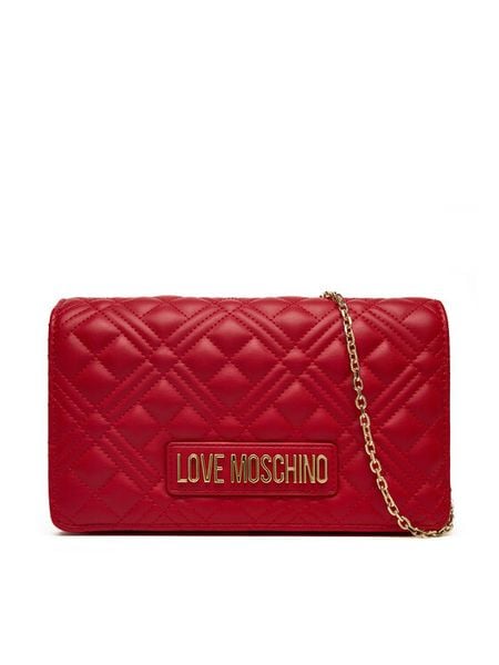 LOVE MOSCHINO Torebka JC4079PP0NLA0500 Czerwony. Czerwone torebki wieczorowe damskie Love Moschino, bez wzorów, ze skóry, bez dodatków. Za 359.99 zł.