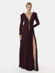 Elisabetta Franchi Sukienka wieczorowa AB-R40-57E2-V850 Bordowy Regular Fit. Czerwone sukienki damskie Elisabetta Franchi, bez wzorów, z wiskozy, wizytowe, bez ramiączek. Za 3,659.00 zł.