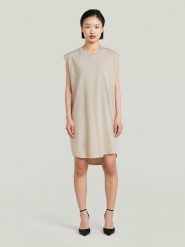 G-Star Sukienka w kolorze kremowym rozmiar: L. Brązowe sukienki damskie G-Star, bez wzorów, z bawełny, retro, bez ramiączek. Za 121.99 zł.