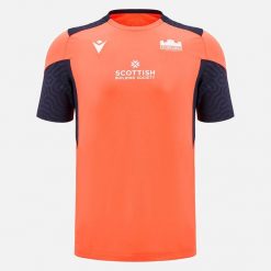 Koszulka treningowa Edynburg Rugby 2024/25. Brązowe bluzki damskie Macron, bez wzorów, z dresówki, sportowe, bez kołnierzyka, bez ramiączek. Za 228.00 zł.