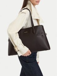 GINO ROSSI Torebka C-LDA9204 Brązowy. Brązowe shopper bag Gino Rossi, ze skóry, bez dodatków. Za 279.99 zł.