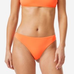 Dół stroju kąpielowego damski Roxy Mini. Brązowe bikini Roxy, bez wzorów, z tkaniny. Za 69.99 zł.