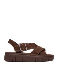 Roxy Sandały CEO-HY62277-8 Brązowy. Brązowe sandały damskie Roxy, bez wzorów, z materiału, bez obcasa, na płaskiej podeszwie, bez zapięcia. Za 179.99 zł.