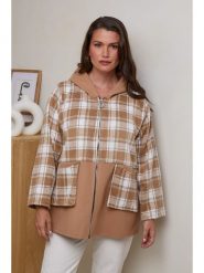 Curvy Lady Bluza w kolorze jasnobrązowym rozmiar: 44/46. Brązowe bluzy damskie Curvy Lady, bez wzorów, bez kaptura. Za 135.81 zł.