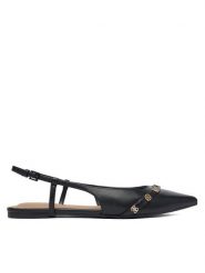 Guess Baleriny FLPDOR LEA05 Czarny. Czarne balerinki damskie Guess, z aplikacjami, ze skóry. Za 589.99 zł.